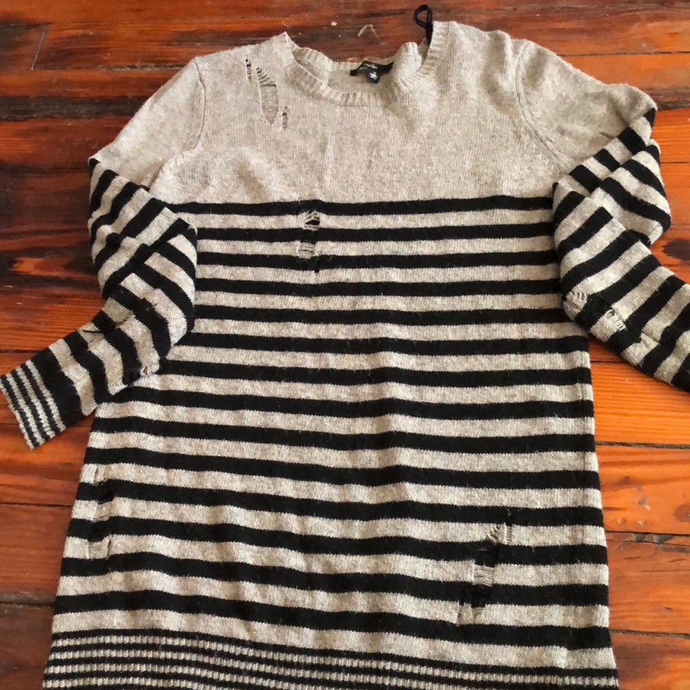 Longline striped sweater